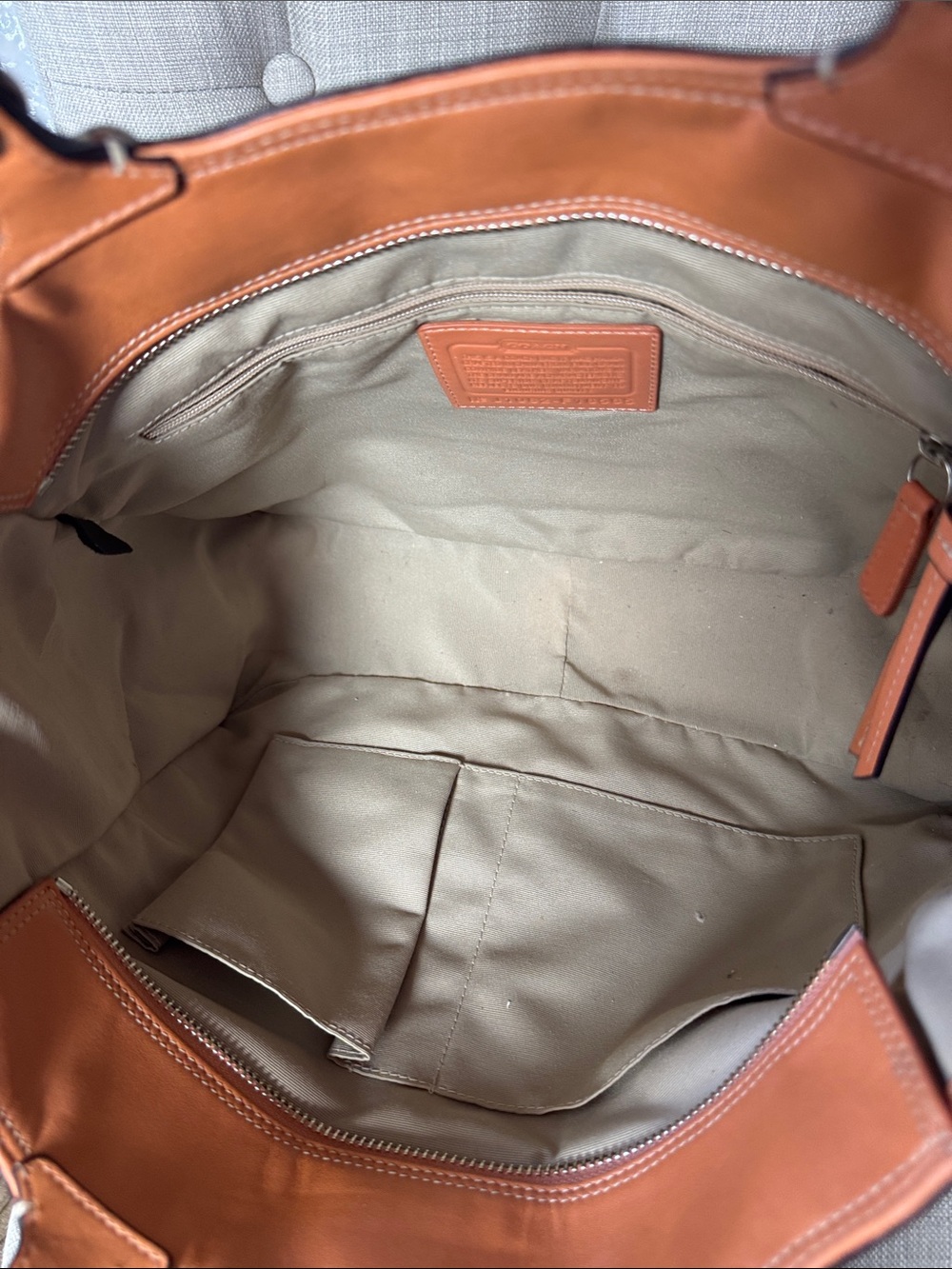 Coach Cognac Leather Tote with Matching Wallet - Picture 11 of 13